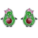 AXOMY Avocado Earrings 925 Sterling Silver Avocado Stud Earrings Fruit Jewelry Gifts for Women