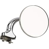 Universal 3 In Chrome Peep Mirror Clamp-On Door Mount | Popular choice for hot rods, street rods and custom vehicles