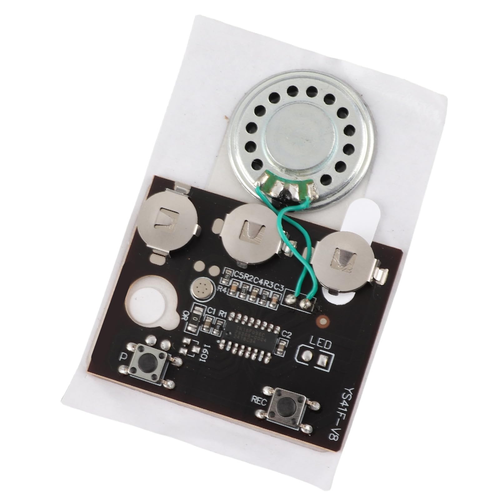 Zerone 30s Voice Recording Module Chip with 3 Button Cells New Function Sound Recording Module for DIY Audio Cards (Buttons)