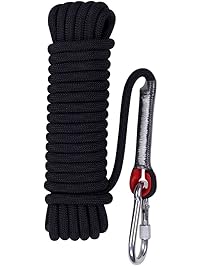 Aoneky 10 mm Static Outdoor Rock Climbing Rope, Fire Escape Safety Rappelling Rope