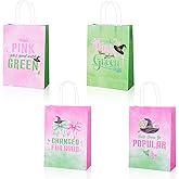 xieketn 24 Pcs Witch Goodie Bags, Durable Pink and Green Gift Bags with Handles for Witch Party Decorations Favors Supplies, Candy Birthday Favor Bags for Witch Themed Party Decorations Halloween
