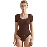 SUUKSESS Women Cotton Ribbed Scoop Neck Short Sleeve Top 2025 Summer Basic T Shirt