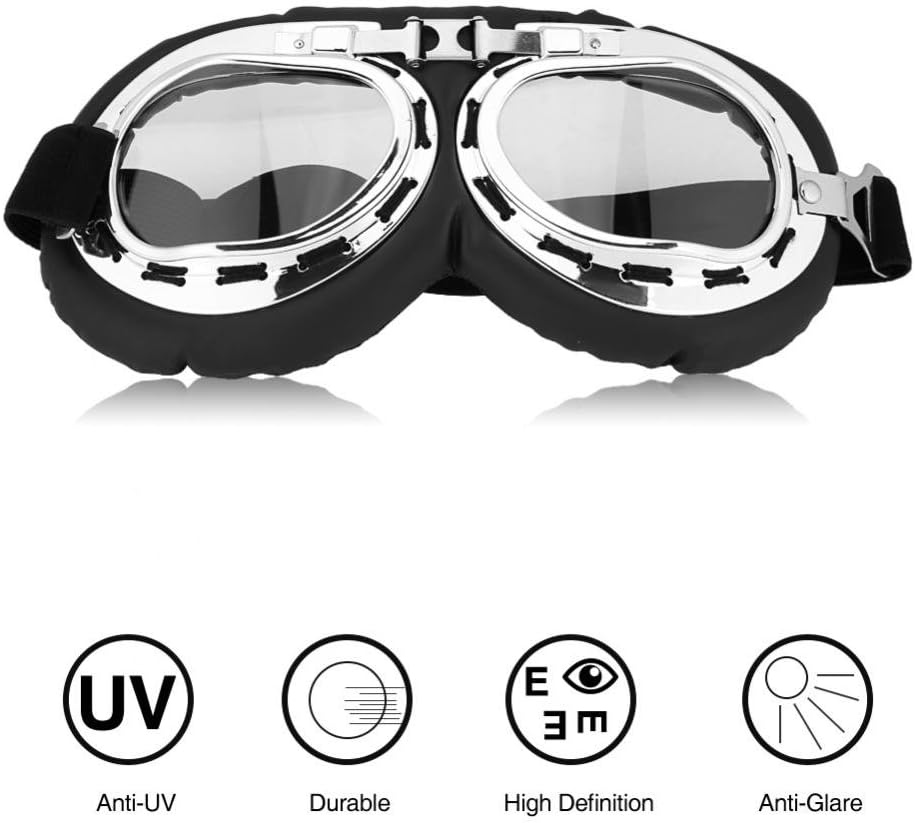 Motorcycle Riding And Skiing Windproof Anti-UV Goggles Outdoor Protective Glasses(clear).-for occhiali moto vintage - Image 4
