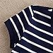 Teeuiear Women Embroidery Polo Striped Print Summer T Shirt Dress Slim Casual Mini Sport Dresses (M, Q896 Navy)