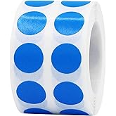 Blue Color Coding Labels for Organizing Inventory 0.50 Inch Round Circle Dots 1,000 Total Adhesive Stickers On A Roll