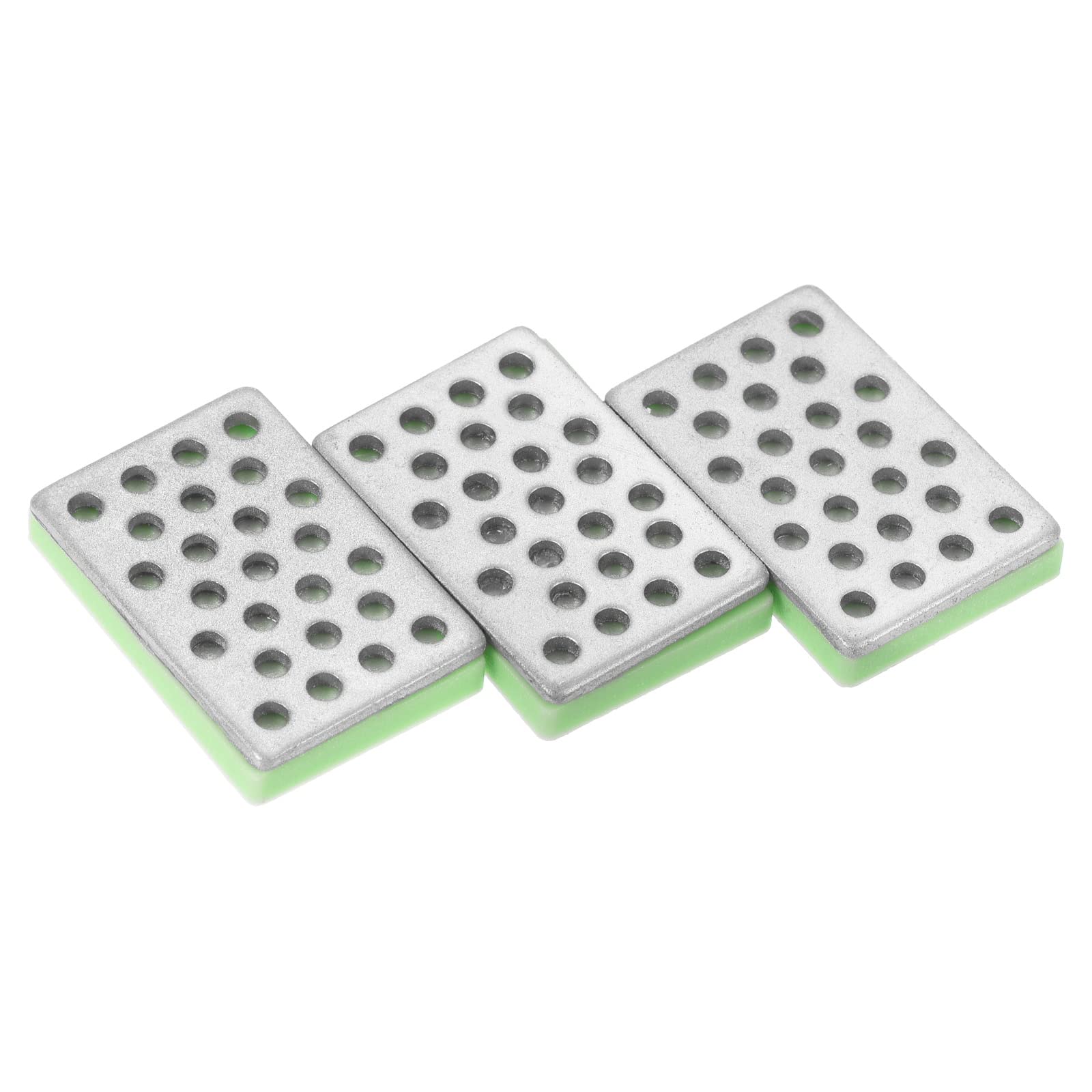 PATIKIL 1.2"x0.8" 1000 Grit Extra-Fine Ski Snowboard Diamond Stone, 3 Pack Ski Edge Sharpener Diamond Edge Files Snowboard Whetstone, Green