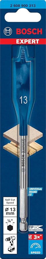 Bosch EXPERT Self Cut Speed Spade Drill Bit 13 mm 152 mm Hex Shank view 2