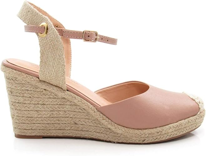 sandalia espadrille aberta na frente