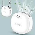 BINWO Mini Handheld Fan With Lanyard, USB Rechargeable necklace fan, Speed Adjustable Personal Portable Fan for Kids Woman Camping Outdoor Home Office Travel-White