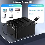 Cenmate 3 Bay HDD Docking Station USB 3.0 Clone Tool-Free 2.5/3.5 SATA SSD HDD view 6
