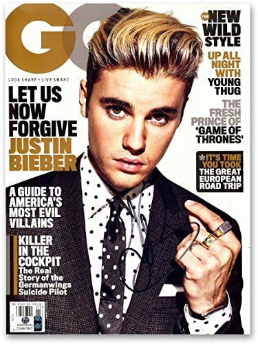 Justin Bieber Signed Autographed GQ Magazine March 2016 Issue GV857897