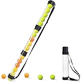 17 Balls Collapsible Pickleball Ball Retriever, Tennis Ball Retriever, Pickleball Pickup Tube with Shoulder Strap, Lightweight & Durable Ball Retriever for Easy Pickup, Collection, Carry, Storage