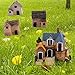 Zealor 12 Pieces Miniature Fairy Garden House and Terrarium Mushroom Fairy House Statue