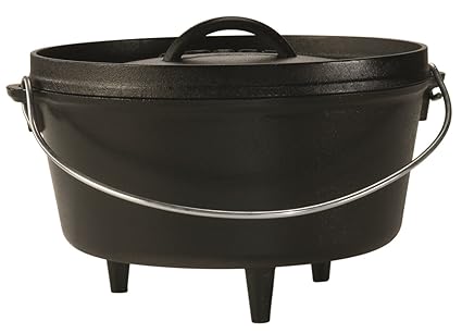 Lodge 25,4 cm/4,7 Liter/5 Quart Hänge Gusseisen Outdoor/Camp Tief Dutch Oven