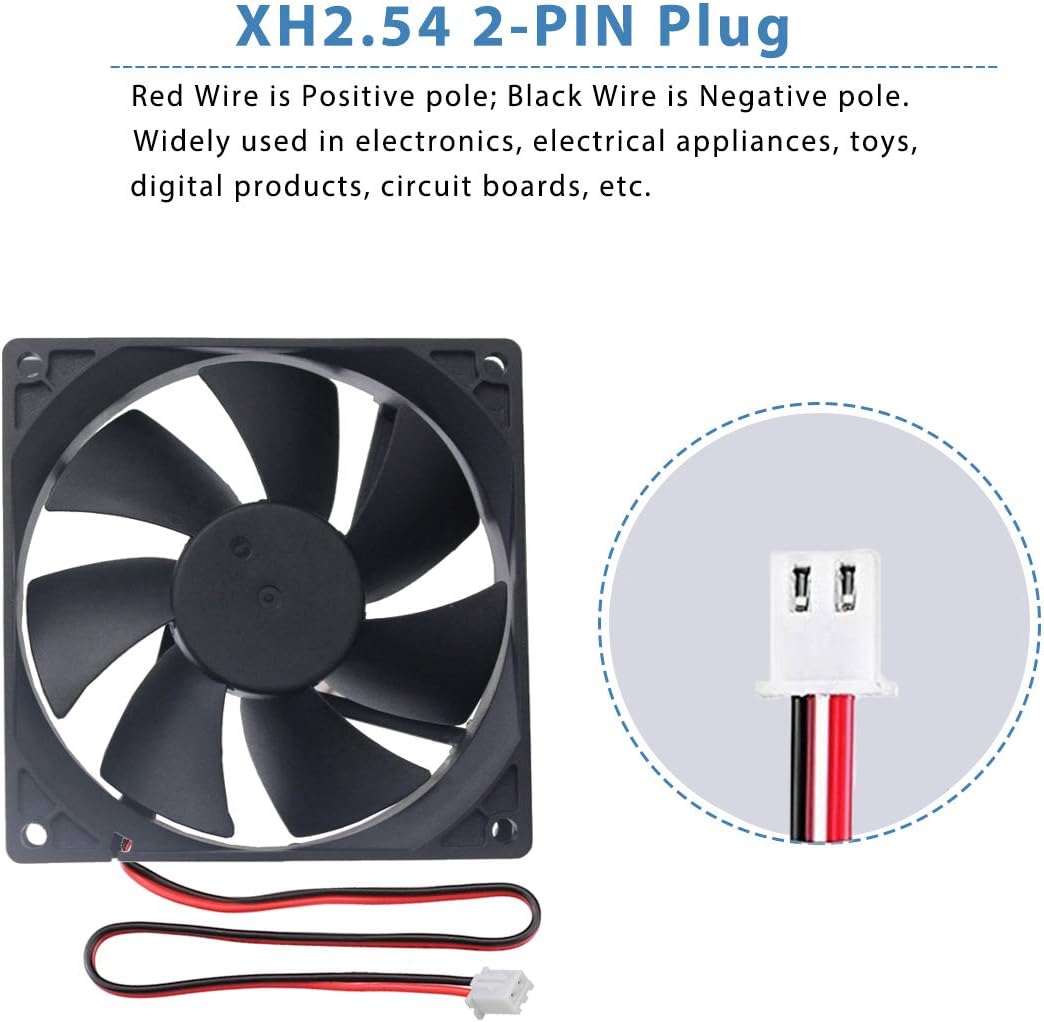 GDSTIME 92mm 24V Fan 92 x 25mm PC Fan 2 Pin 9225 24V DC Brushless CPU Case Cooler for Computer Game Console Xbox Router TV box Cooling - Image 4