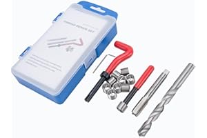 DJYIYEW M12 x 1.25 Thread Repair Kit, Metric Helicoil Thread Repair Kit with HSS Drill and Stainless Inserts for All Metals, Composites, Polymers and Other Materials