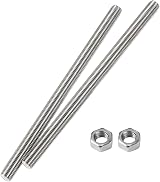 HIPICCO M10 x 350mm Threaded Rod M10 1.5mm Pitch 304 Stainless Steel 2 Pack view 1