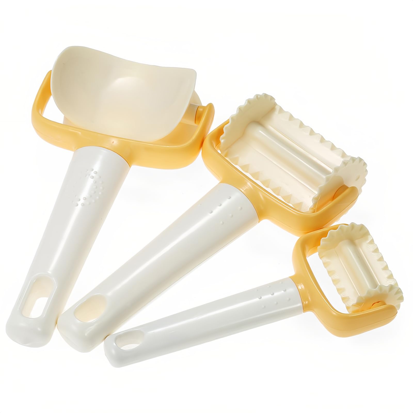 Pastry Roller Cutter,3 Pcs Rolling Crimped Circle Lattice Square Cutters for Baking, Scones, Cookie Dough Maker and Halloween DIY Cake Biscuit