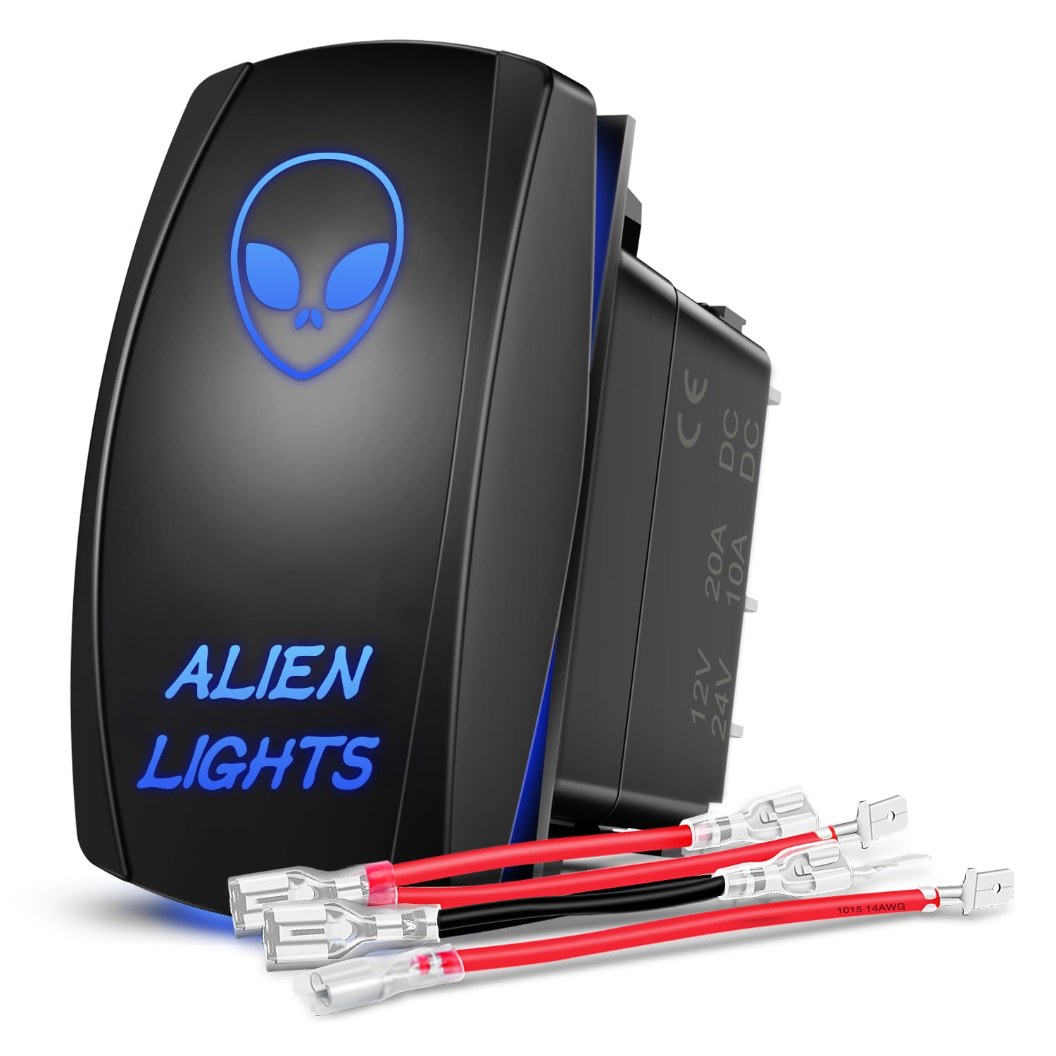 Nilight Alien Lights Rocker Switch Led Light Bar 5 Pin Laser On Off ...