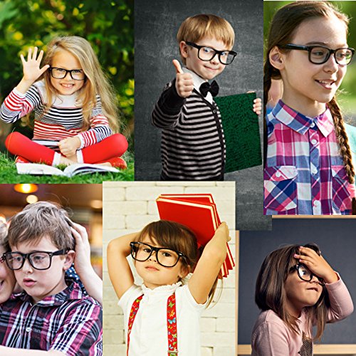 Kids Nerd Glasses Clear Lens Geek Fake for Costume Children's (Age 3-10) Tortoise