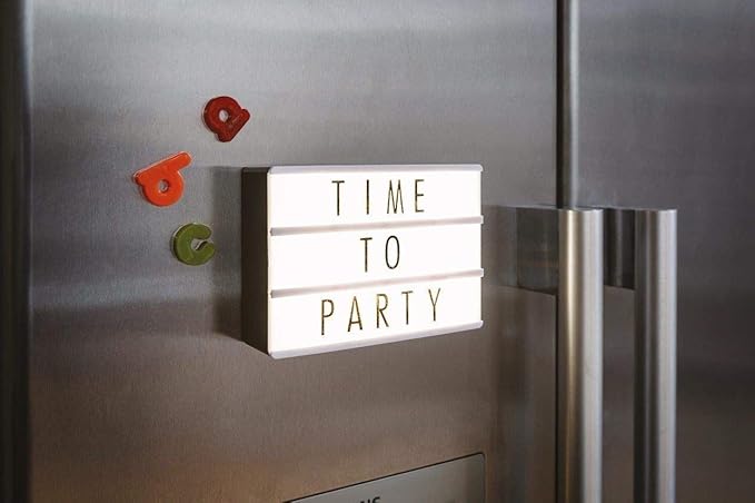 House of Quirk Cinema Light Box with 90 Letters and Symbols - DIY Cinematic LED Light Box, Free Combination (A6 Size, 90pcs Signs)