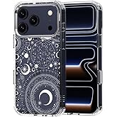 MOSNOVO for iPhone 17 Pro Case | Military Grade 6.6ft Drop Tested | Camera Control | Clear with Constellation Design
