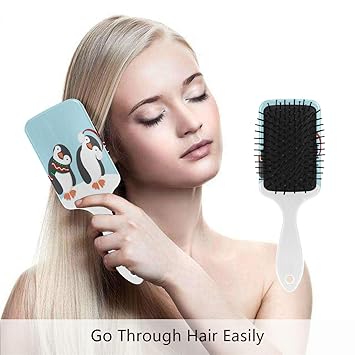 Amazon Com Hair Brush Natural Boar Bristle Hairbrush Cute