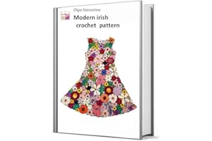 Crochet dress pattern , Wedding lace dress , irish crochet pattern , crochet flower pattern , crochet pattern . (Modern Irish