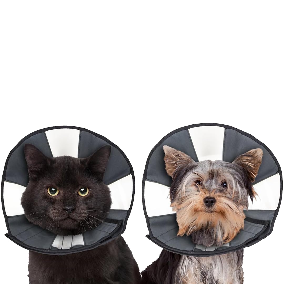 ZenPet ProCone Pet E-Collar for Dogs and Cats - Comfortable Soft Recovery Collar is Adjustable for a Secure and Custom Fit - Easy for Pets to Eat and Drink - Works with Your Pet's Collar - Small