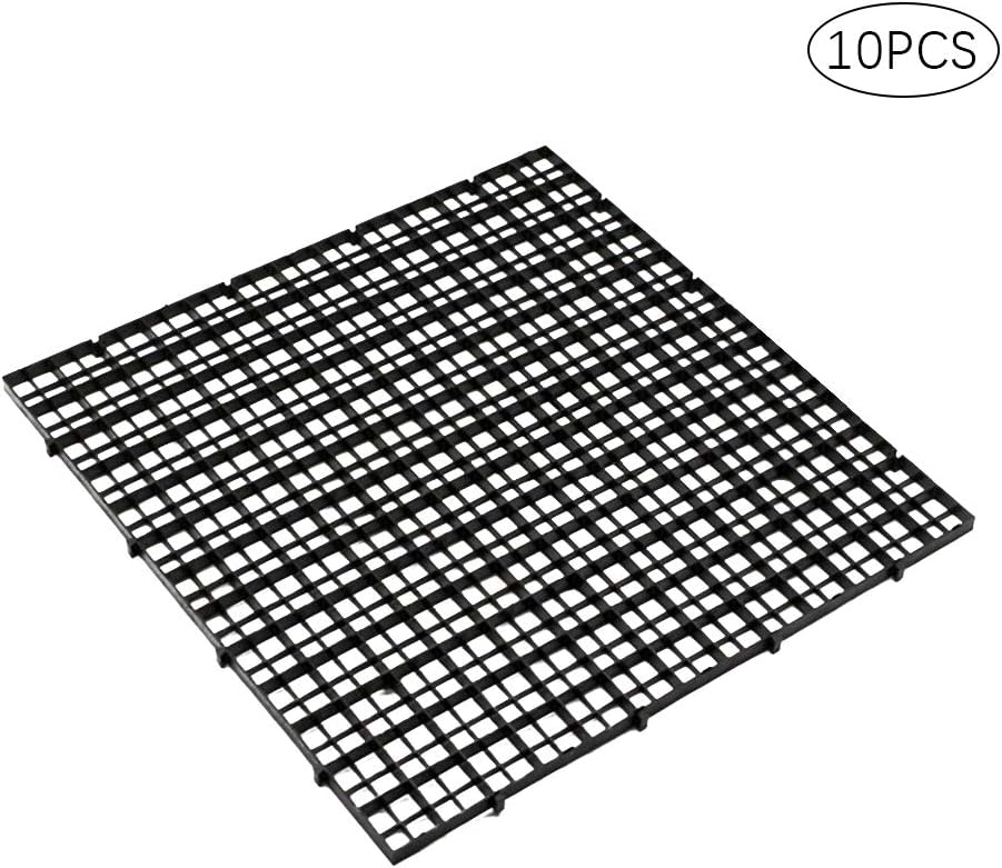KEBY 10 Pcs Grid Separate Divider Tray Crate Net Aquarium Fish Tank DIY Filter Bottom Isolate(Suction cup clips purchased separately) (B-30 * 30cm)