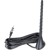 Superbat Universal Car Radio Antenna Roof Mount FM AM Stereo Antenna Replacement Aerial for Vehicle Truck SUV Marine Boat Radio Stereo Head Unit Receiver