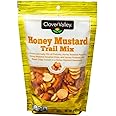 Clover Valley Honey Mustard Trail Mix -1 Bag (8oz) - Sweet & Salty Pretzels, Honey-Roasted Peanuts, Sesame Chips, and Mini Bagels -Zesty Seasoned Snack in a Convenient are-Sealable Bag