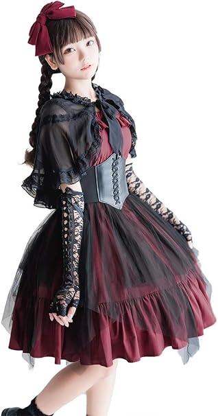 Amazon Milky Time ロリータ ワンピース ゴスロリ 風 レディースコスチューム ゆめかわいい お嬢様系 コルセット付き ハロウィン コスプレ 仮装 通販