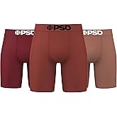PSD Underwear Mens Boxer Briefs - 6 Pack Boxer Briefs, Standard & Mid Length, Soft & Breathable Boxer Briefs for Men