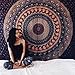 Labhanshi Hippie Tapestry, Hippy Mandala Bohemian Tapestries, Indian Dorm Decor, Psychedelic Tapestry Wall Hanging Ethnic Decorative Tapestry, 85 X 55 Inches (Multi Color)