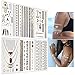 Inifty Temporary Tattoos Body Art Stickers Waterproof Shiny Jewelry High Gloss Shimmer Designs in Gold, Silver, Black & Blue Turquoise (6 Sheets Gold & Silver)