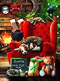 Jigsaw Puzzle Christmas Cat Nap: 1000 Unique Pieces - Made in The USA by Color Craft Puzzles - Challenge Any Christmas Puzzle Lover