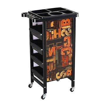 Amazon Com Laz 5 Tier 4 Tray Salon Rolling Storage Trolley