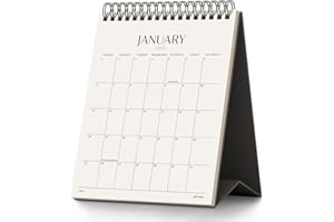 Jotsome Desk Calendar 2026-2027, Small Standing Flip Desktop Calendar From January 2026 to June 2027 for Home and Office, Eas