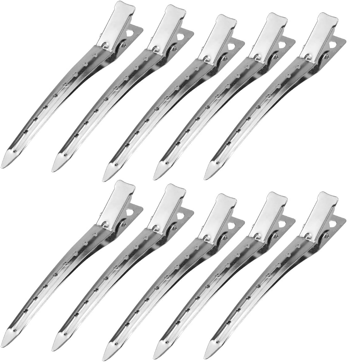 Duck Billed Hair Clips 24Pcs Hair Styling Clips Metal Hair Pins 3.5 Inch Professional Sectioning Clips for Barbershop Women Girls Bows DIY Accessories Hairpins Silver