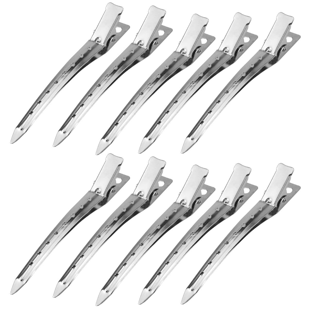 Duck Billed Hair Clips 24Pcs Hair Styling Clips Metal Hair Pins 3.5 Inch Professional Sectioning Clips for Barbershop Women Girls Bows DIY Accessories Hairpins Silver