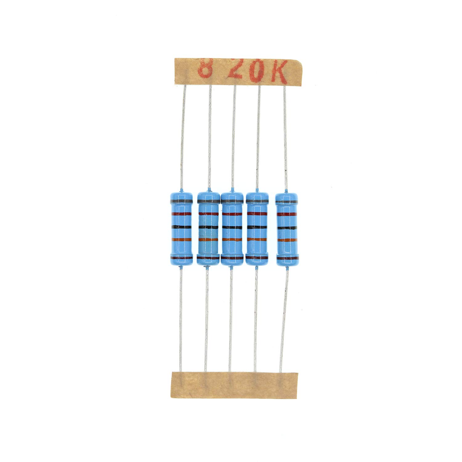 HUABAN 50PCS 2 Watts 2W 820K Ohm 1% Metal Film Resistor