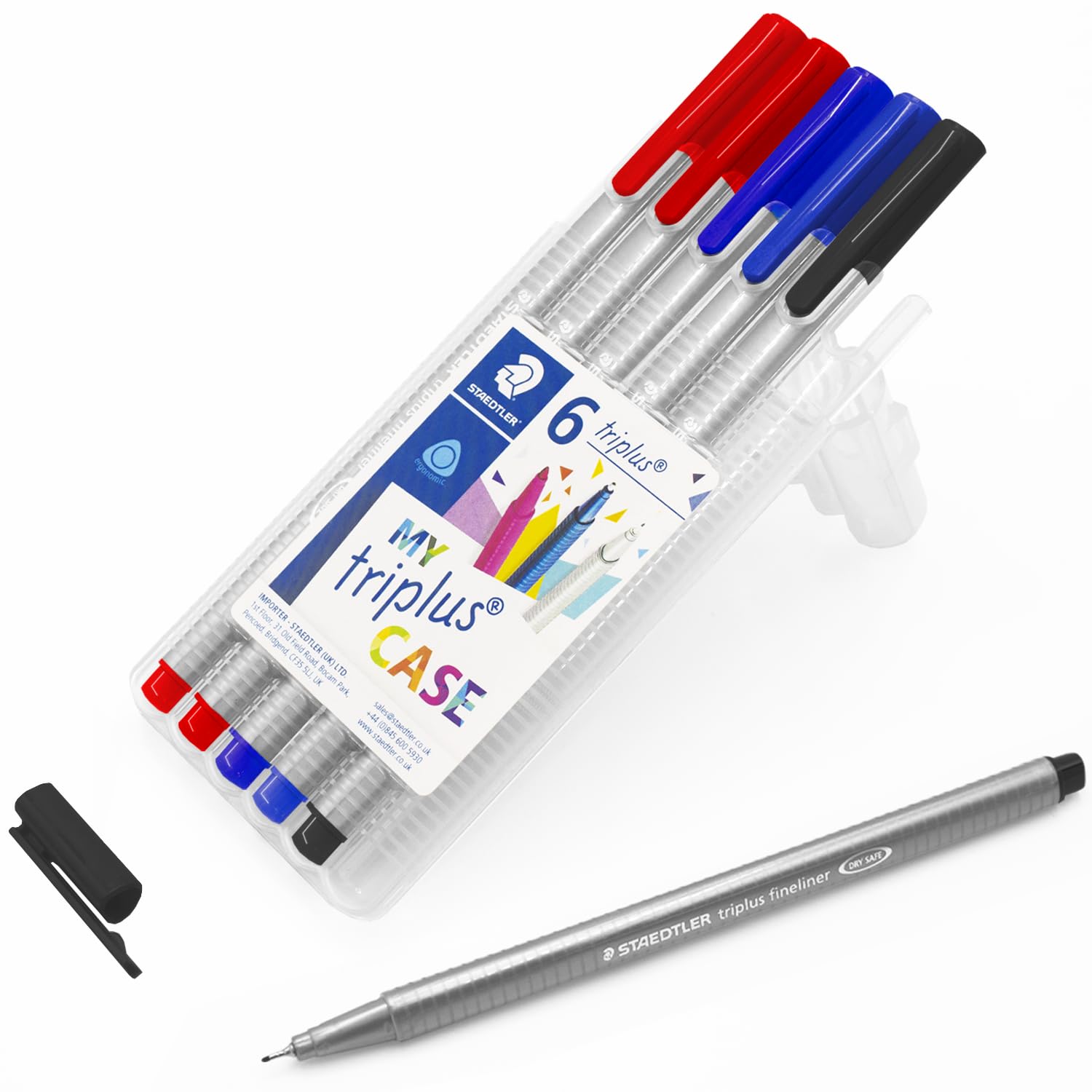 STAEDTLER 334 Triplus Fineliner Superfine Point Pens - 0.3mm (6)