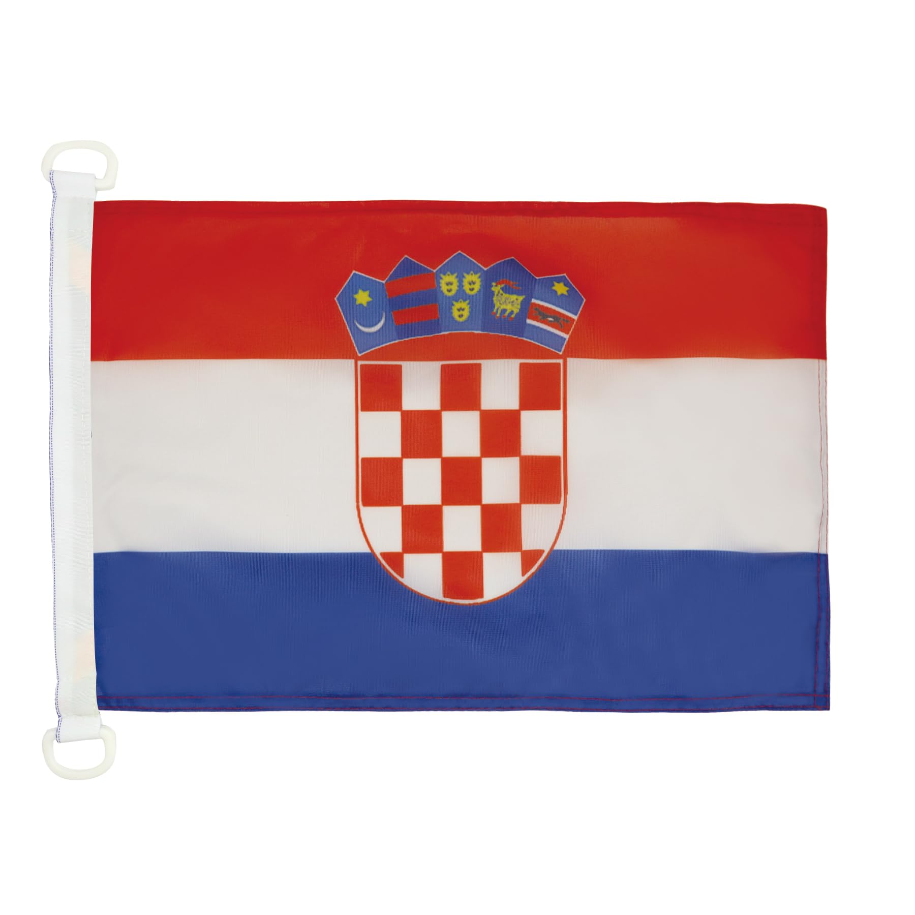 AZ FLAG - Croatia Nautical Flag - 18'' x 12'' - For Outdoor and Boat - Croatian Banner Knitted Polyester with Two Plastic Rings - Vivid Colors - 12x18 in - 45x30 Cm — image 1