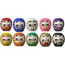 Miniature Daruma Doll (Japanese Good-Luck Charm) Seven Colors Set