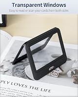 Uniclife ID Badge Holder Double-Sided Windows 6 Pack Horizontal Card Protector view 2