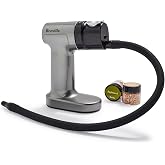 Breville BSM600SIL Smoking Gun, Handheld Food and Cocktail Smoker, Silver | Infuse meat, fish, cheese, whisky, and cocktails with cold smoke | Gentle and intense settings | Includes sample wood chips