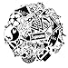 Neuleben Sticker Pack [100-Pcs] Graffiti Black White Sticker Decals Vinyls for Laptop,Kids,Cars,Motorcycle,Bicycle,Skateboard Luggage,Bumper Stickers Hippie Decals Bomb Waterproof