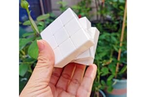 Cuberspeed 3x3x3 Blank Speed Cube DIY 3x3 White Cube Fidget Toy Puzzles one Color Cube Blank Puzzles to Draw on Toys