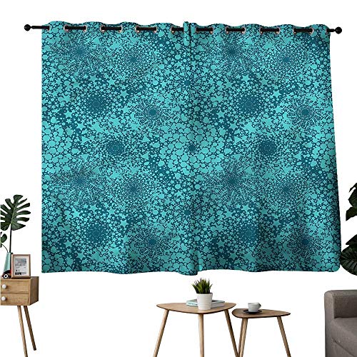 Jaydevn Livingroom Darkening Curtains Grommet Curtain Kitchen Teal